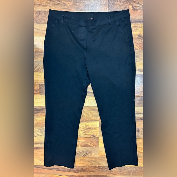 Quince Pants - Quince Women’s XL Black Stretch Pants Ponte Slim Straight Ankle Work Comfort